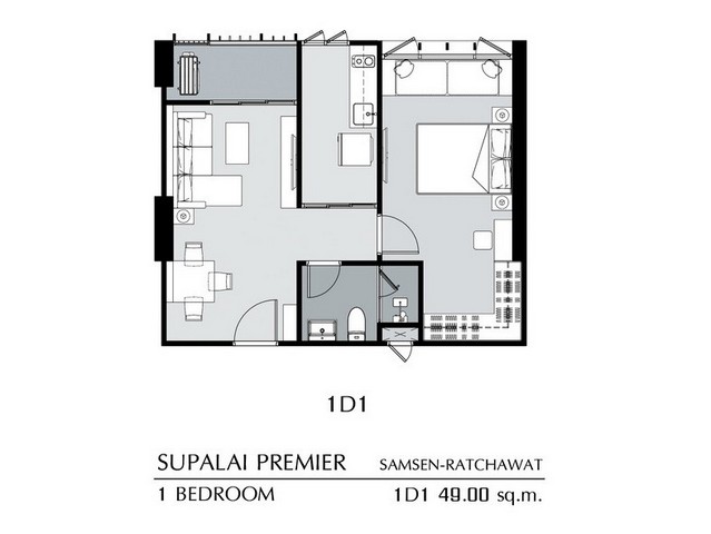 ขายดาวน์คอนโด Supalai Premier Samsen – Ratchawat ชั้น 6