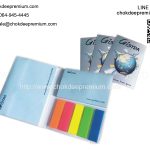 Post It สกรีนโลโก้ รับทำโพสอิทพิมพ์ชื่อบริษัท ลงบนกระดาษทุกแผ่น สั่งผลิตสมุดโน๊ตโพสต์อิทกาวในตัว มีหน้าปก