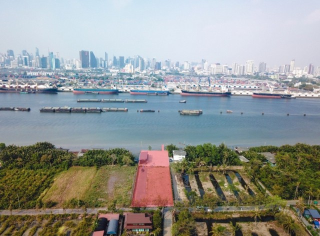 ขายที่ดิน ในคุ้งบางกะเจ้าติดแม่น้ำเจ้าพระยา 1-2-70 ไร่