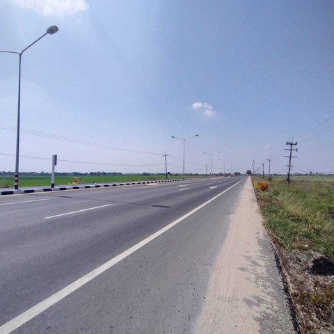ที่ดินเปล่าติดถนนทางหลวงสี่เลน เนื้อที่ 6-3-21 ไร่