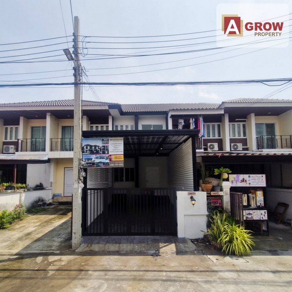 หมู่บ้านทรัพย์มั่นคง3 เทศบาลบางบ่อ13 มีพื้นที่หลังบ้าน ตกแต่งพร้อ
