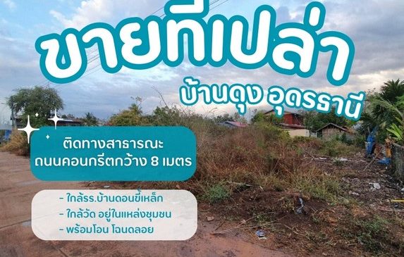 ขายที่ดินเปล่าบ้านดุง อุดรธานี